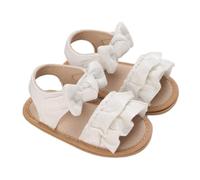 Maskjuwio Girls Walking Sandals Size 3 Shine Ruffled Sandals Bow Strap Soft Sole Sandal Wide Fit Open Toe Sandal Plain Slip On Shoes Summer Beach Shoes Cute Non Slip Beach Shoe Casual Flat Shoe