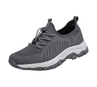 Maskjuwio Jogging Shoes Men's Wide Foot Mesh Sports Shoes Laces Trainers Breathable Walking Shoes Non-Slip Hiking Shoes Wear Resistant Climbing Shoes Lightweight Trekking Shoes Size 39-44, gray, 7 UK