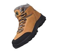 Maskjuwio Men's Waterproof Hiking Shoes with Laces - Thick Military Boots Cosy Combat Boots Tactical Outdoor Boots Army Boots Combat Boots Breathable Fitness Shoes, brown, 7 UK