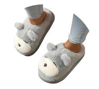 Maskjuwio Slippers Women's Warm Funny Slippers Women's Plush Cute Slippers Soft Comfortable Slippers Memory Foam Slippers Indoor House Slippers Non-Slip Slippers Platform Slippers Fuzzy, Light Violet