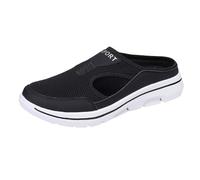 Maskjuwio Summer Slippers, Men's Breathable Walking Shoes, Orthopaedic Slippers, Soft Sole, Slip-On Shoes, Mules, Jogging, Individual Shoes, Ergonomic Pain Relieving Comfort Shoes, black, 36 EU