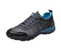 Maskjuwio Trekking Shoes Men's Lightweight Hiking Shoes Non-Slip Hiking Shoes Flexible Mountain Shoes for Wide Feet Laces Trainers Trail Outdoor Shoes Sporty Leisure Shoes Size 39-46, gray, 9 UK
