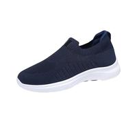 Maskjuwio Walking Shoes Men's Extra Wide Slip-On Sports Shoes Trainers Made of Mesh Fabric Breathable Hiking Shoes Soft Sole Trainers Lightweight Comfortable Trekking Shoes Without Lacing Casual Shoes