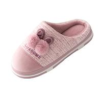 Maskjuwio Women's Closed Winter Warm Slippers, Non-Slip Slippers, Soft Comfortable Slippers, Slippers with Footbed, Lightweight and Noiseless Slippers, Funny Slippers, purple, 5/6 UK