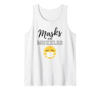 Masks are Muzzles Anti Face Mask Quarantine Conspiracy Masks Tank Top