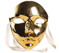 Masks for Adults, Masquerade, Costume plated Metal With Adjustable Lace Strap, Dual Style Design, Vintage Masquerade Full Face Party Costume Prop Silver Full Face Retro With Ribbon provides, gold