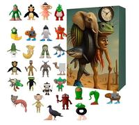 Maslasee 24pcs Italian Brainrot Action Figures Set - Quirky Shark & Banana Monkey Collectible Mini Figures, Funny Desk Decor & Novelty Gag Gifts for Adult Fans, Meme Culture Lovers (1-5cm)