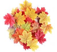 Maslasee 300Pcs autumn decorations,Artificial Autumn Leaves Decorations Mixed Various Fall Colored fake leaves for DIY Autumn Crafts Party Decorations Thanksgiving and Seasonal Displays