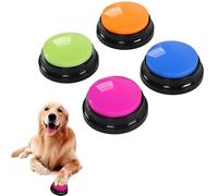 Maslasee 4 Dog Buttons Talk Training, Recordable Button for Pet Communication, Easy-to-Use Dog Talking Buttons Uk, Classroom Activities & Dog Training Buttons