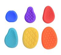 Maslasee 6 PCS worry stones fidget toys for adults kids sensory toys for anxiety relief, calming silicone fidgets for school, workplace travel (random color)