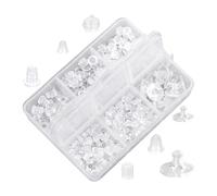 Maslasee 600 Pcs Earring Backs, Earring Backs for Studs, Silicone Earring Backs, Plastic Earring Backs, Clear Earring Backs, Soft Clear Silicone & Plastic Earring Backs for Hooks