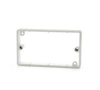 Maslasee Double Socket Spacer, Socket Surround, Electrical Socket Spacer - 3Pcs 20mm White PVC Light Switch Spacer for Tiles Panels, Universal 2-Gang for Standard Outlets