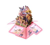 Maslasee Elegant Monarch Butterfly 3D Pop-Up Birthday Card for Women, Thoughtful Pop Up Birthday Cards for Women, Birthday Card Gift with Envelope & Unique Pop Up Card Design
