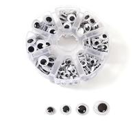 Maslasee Googly Eyes Self Adhesive, 400 Pcs Assorted Craft Eyes (6mm-10mm), Stick On Eyes for Crafts with Storage Box, Large Googly Eyes for DIY Projects & Decorations