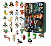 Maslasee Italian Brainrot Toys,24pcs Action Figures Set with Shark Monkey Cat Dog Turtle Miniature Animal Toy Collection for Kids Adults 1-5cm Safe Gift for Fans Ages 6+ (Color Box)