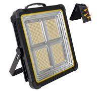 Masmejor 160W Rechargeable Work Light, 15000mAh Portable LED Solar Flood Light with 540 LEDs, USB Output, 4 Light Modes, IP53 Waterproof for Outdoor, Camping, Garage, Emergency, Car Repair, Fishing