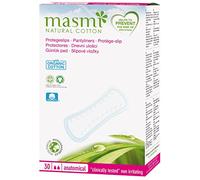 Masmi Anatomical Pantyliners Organic Cotton for Light Discharge, Hypoallergenic, Biodegradable. Free from Perfume, Viscose, Rayon, Chlorine and dioxins (30)