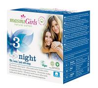 Masmi Girls Organic Sanitary Pads with Wings Night Pack of 3