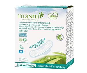 MASMI Natural Cotton Organic Sanitary Towels Ultra Extra Long 140 g