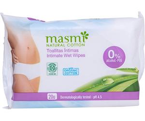 Masmi Natural Organic Cotton Intimate Wipes - Pack of 20