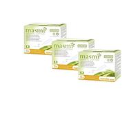Masmi organic tampons, 3 pack, made from certified organic cotton. Superplus