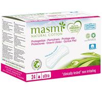 Masmi Ultra Thin Panty Liners Organic Cotton Certified, Individually Wrapped Hypoallergenic, Biodegradable, Perfume, Chlorine and Dioxin Free… (Single Pack)
