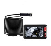 MASO 10M Industial Borescope 4.3" Color LCD Screen F200 Inspection Cameras Waterproof Endoscope 1080P HD with 8Leds Probe USB Rechargable