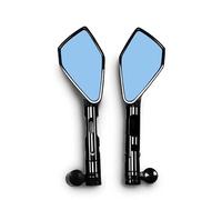 MASO 10MM Motorcycle Mirrors, Motorbike Rearview Side Mirrors 1 Pair (Black)