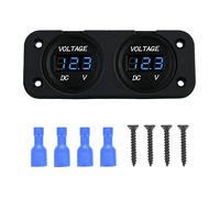 MASO 12V-24V Dual LED Digital Display Voltmeter,Car Motorcycle Dual Battery,LED Display Voltmeter Voltage Gauge Surface Panel