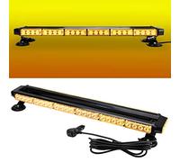 MASO 29.5" 54 LED Strobe Light Bar, Rooftop Double Side Flashing High Intensity Emergency Warning Flash Strobe Light with Magnetic Base for Safety Vehicles Tow Trucks Pickup Amber