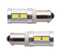 MASO 2PCS H6W 10LED Drl Side Light F30 F31 Car Brake Lights Reverse Light Taillight Bulbs Xenon White Canbus BAX9S 433 434 300LM