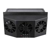 MASO 2W ABS Car Air Conditioner, Energy Saving Air Vent Radiator, Solar Powered 3 Fan Car, Black/White
