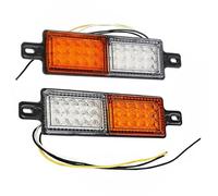 MASO 2x30-LEDs Truck Trailer Front Rear Side Marker Lights Indicator Lamp, Fit for 24V Vehicles, Universal Waterproof Surface Mount Turn Signal Clearance Light