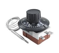 MASO Capillary Car Thermostat Cooling Radiator Fan Control Switch Universal Adjustable 0-120°C Heating/Cooling Mechanical Thermostat 16A
