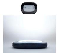 MASO Car Interior Dome Light 10LED Ceiling Roof Lamp 12V USB Rechargeable Reading Lights for Trailer/Van/Yacht/Boat/Caravan（Black+White）