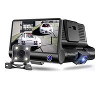 MASO Car Video Recorder 3 Ways 1080P Dash Cam Front and Rear View Video 4 Inch Car DVR Video Recorder