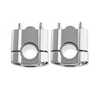 MASO Motorcycle Handlebar Risers Universal Motorbike Handlebars Risers Fit For 7/8" 22mm / 11/8" 28mm Aluminium Alloy Durable Bars Clamp - Silver
