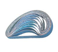 MASO Sanding Belts 10mm x 330mm 40 Grits Blue Silicon Carbide Metal & Plastic Grinding Sanding Belts - Pack of 10pcs