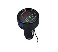 MASO Universal Digital LCD Dashboard Clock Adjustable Temperature Display 12/24H Mode and Backlight