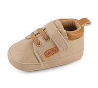 MASOCIO Baby Shoes Boys First Walking Toddler Trainers Pre Walker Steps Boy 9 Infant Size 3 UK Child Khaki 6-12 Months