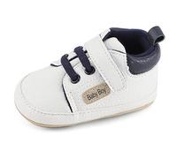 MASOCIO Baby Shoes Boys First Walking Toddler Trainers Pre Walker Steps Boy 9 Infant Size 3 UK Child White 6-12 Months