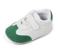 MASOCIO Baby Shoes Girls Boys First Walking Toddler Trainers Pre Walker Steps Girl 9 Infant Size 3 UK Child White Green 6-12 Months