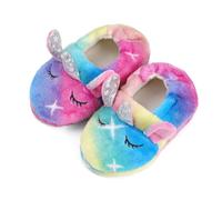 MASOCIO Toddler Slippers Girls Kids Winter Fluffy Slippers Children Girl Cute Funny Plush House Shoes Infant Size 5.5 6 UK Child Animals Colourful 3