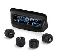 Masoll Tire Pressure Monitoring System, RV/Trailler TPMS with Solar Charging & Auto Calibration, M13 LCD Display tpms 4 sensors (0-87PSI)