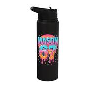 Mason 67 Costume Ice Cream Baseball Drip 6 7 Meme Six Seven Stainless Steel Insulated Water Bottle