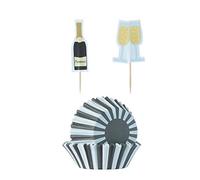 Mason Cash 48 Prosecco Cupcake Case and Toppers
