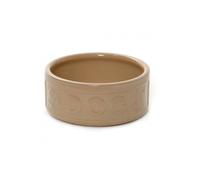 Mason Cash All Cane Lettered Dog Bowl - Beige - Size: Large