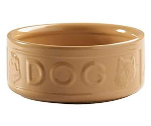 Mason Cash All Cane Lettered Dog Food Bowl (15cm) (Brown)