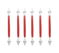 Mason Cash Cake Decorative Serrated & Tapered Cone Tool Red/White (Pack of 6)