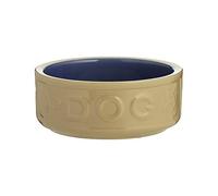 Mason Cash Cane & Blue Dog Bowl 18 cm Ceramic Pet Food & Water Bowl for Medium & Large Dogs, 1.2 Litre Capacity, Non Tip, Dishwasher, Freezer & Microwave Safe